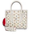 Christian Louboutin Paloma S Mini Embellished Leather Tote In Craie/ Multi