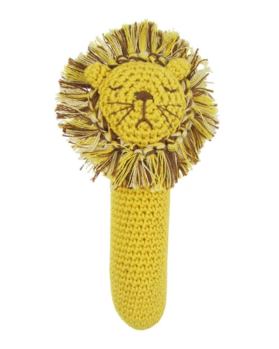 Albetta Crochet Lion Rattle Stick