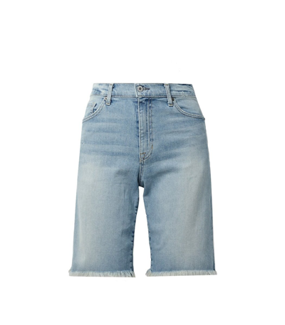 Nili Lotan Boyfriend Bermuda Denim Shorts In Blue