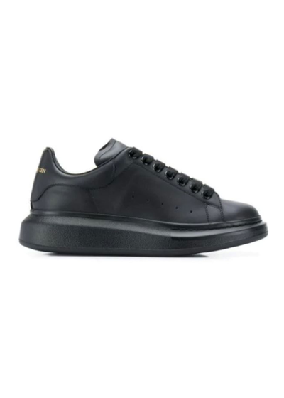 Alexander Mcqueen Men's Oversized Larry Leather Low-top Sneakers In Dark Blue
