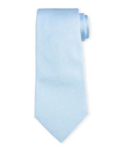 Ermenegildo Zegna Men's Pindot Silk Tie In Br Blu Sld