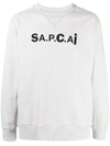 Apc X Sacai Tani Cotton Sweatshirt In Grey