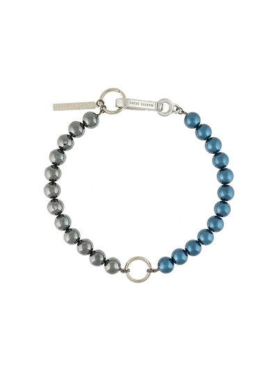 Marine Serre Hybrid Beaded Choker In Black