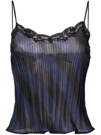 Alexander Wang Black Striped Camisole