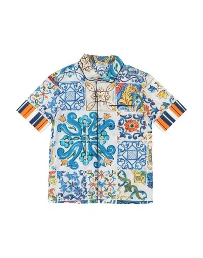 Dolce & Gabbana Kids' Shirts In Azure