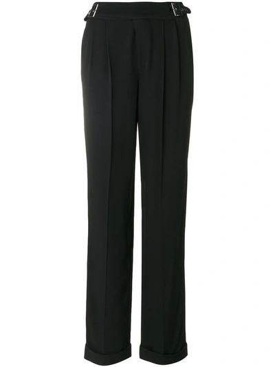 Tom Ford Buckle Detail Trousers - Black