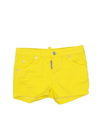 Dsquared2 Kids' Denim Shorts In Yellow
