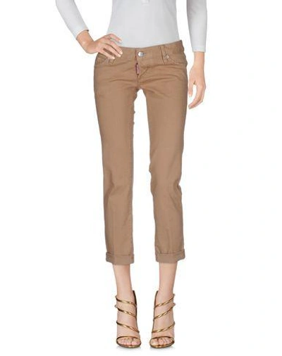 Dsquared2 Denim Cropped In Sand