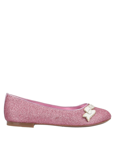 Dolce & Gabbana Kids' Ballet Flats In Pastel Pink