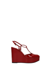 Prada Sandals Patent Leather In Red