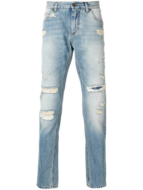Dolce & Gabbana Distressed Jeans | ModeSens