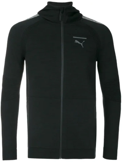Puma Black Evoknit Full Zip Hoodie