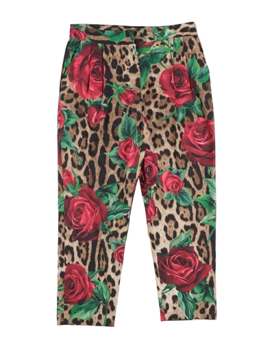 Dolce & Gabbana Kids' Casual Pants In Camel