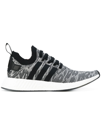 Adidas Originals Nmd_r2 Primeknit Sneakers In Black