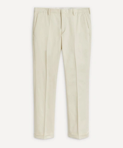 Paul Smith Chino Straight-leg Stretch-cotton Trousers In Cream