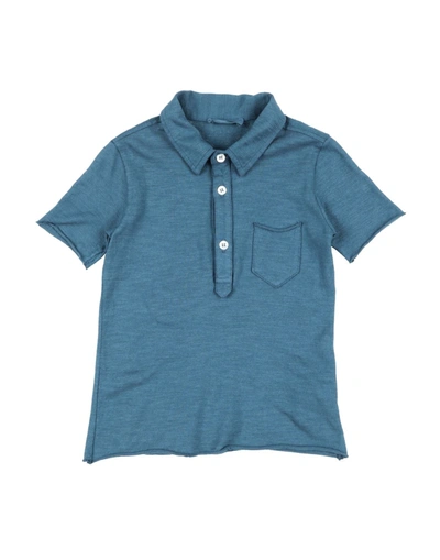 Babe And Tess Kids' Polo Shirts In Slate Blue