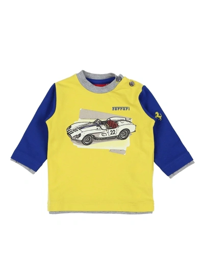 Ferrari Kids' T-shirts In Yellow