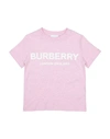 Burberry Kids' T-shirts In Pink