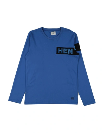 Henry Cotton's Kids' T-shirts In Blue