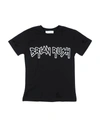 Brian Rush Kids' T-shirts In Black