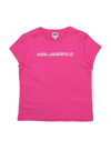 Karl Lagerfeld Kids' T-shirts In Pink