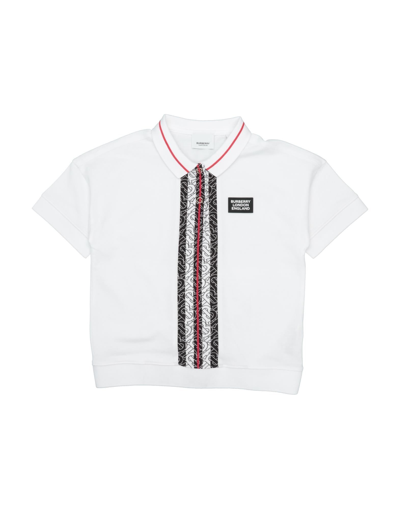 Burberry Kids' Polo Shirts In White