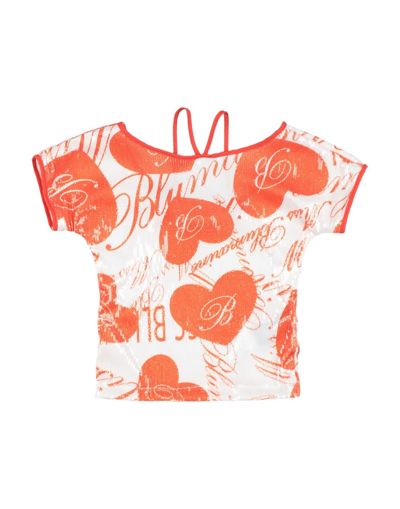 Miss Blumarine Kids' T-shirts In Orange