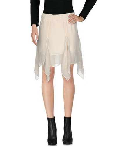 John Richmond Mini Skirts In Ivory