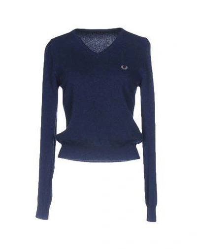 Fred Perry Sweater In Slate Blue