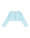 Monnalisa Kids' Wrap Cardigans In Sky Blue