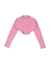 Artigli Girl Kids' Wrap Cardigans In Pink