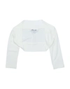 Alice Pi. Kids' Wrap Cardigans In Ivory