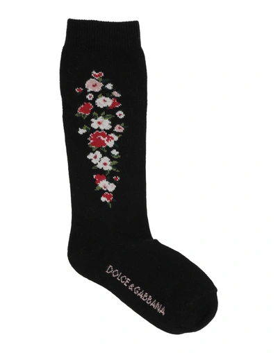 Dolce & Gabbana Kids' Short Socks In Black