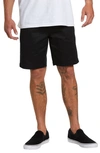 Volcom Frickin Elastic Waist Shorts In Black
