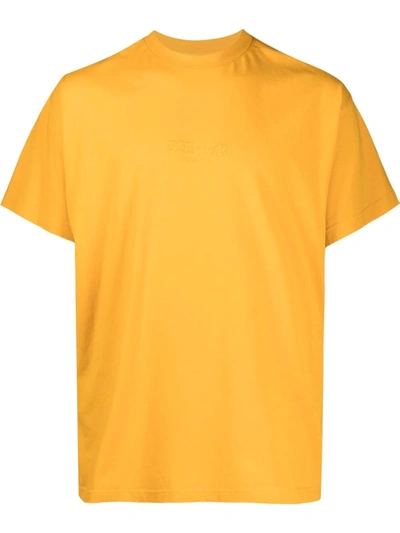 Bel-air Athletics Gothic Font Logo Embroidered T-shirt In Orange
