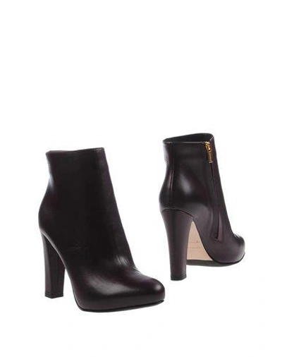 Le Silla Ankle Boot In Maroon