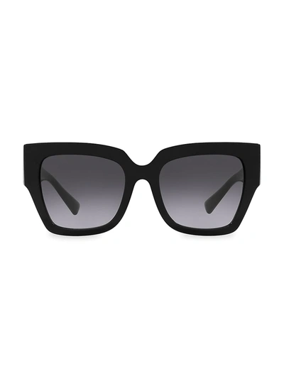 Valentino Women's Square Sunglasses, 54mm In Black / Gradient Black