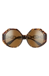 Versace Women's Geometric Sunglasses, 59mm In Havana/brown