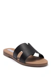 Steve Madden Hoku Slide Sandal In Black Leather