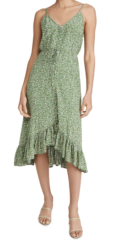 Rails Frida Floral High-low Midi Dress In Juniper