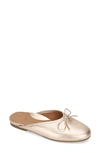 Gentle Souls By Kenneth Cole Eugene Bow Mule In Rose Gold Embossed Leather
