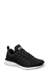 Apl Athletic Propulsion Labs Techloom Pro Knit Running Shoe In Black/ White/ Black