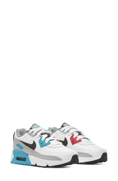 Nike Kids' Air Max 90 Sneaker In White/blue/red/grey