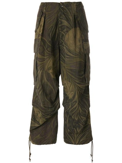 Yohji Yamamoto Army Cropped Trousers In Green