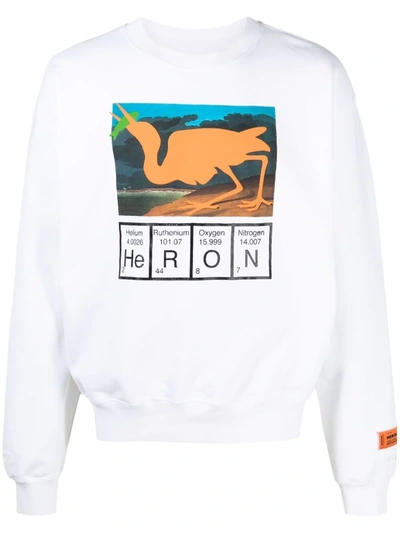 Heron Preston Periodic Table Print Sweatshirt In White