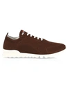 Kiton Knit Sneakers In Brown