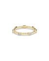 David Yurman Cable Collectibles 18k Diamond Stacking Ring With Diamonds In Gold