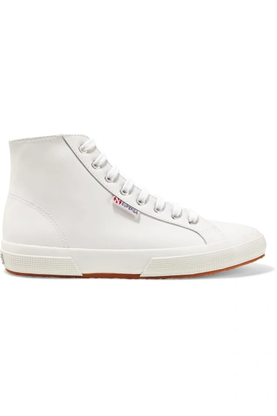 Superga leather high hot sale tops