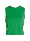 Splits59 Sienna Jersey Cropped Tank Top In Green