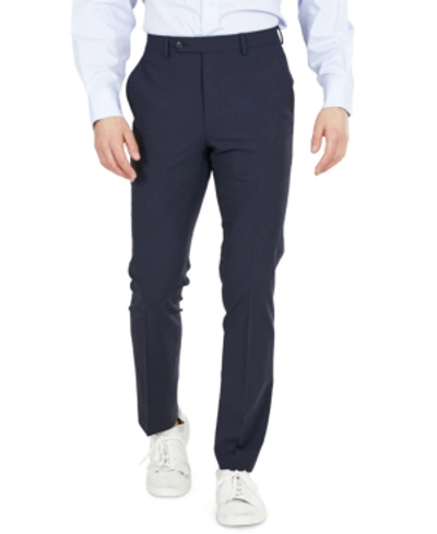 Bar Iii Men's Skinny Fit Wrinkle-resistant Wool-blend Suit Separate Pant, Created For Macy's In Navy